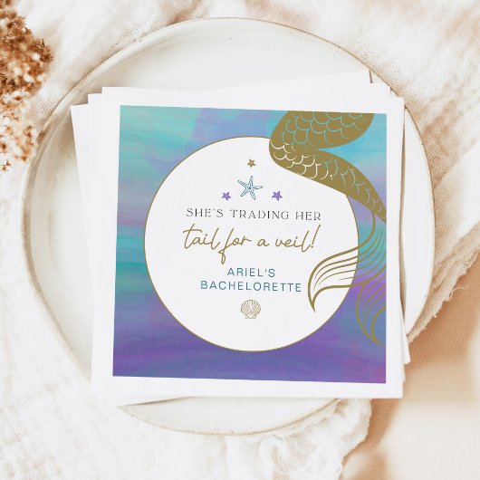 SIREN Mermaid Tail voor een Veil Bachelorette Ocea Servet