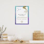 SIREN Mermaid Tropical Bachelorette party Welcome Poster (Keuken)