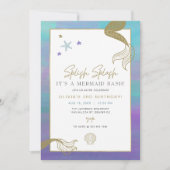 SIREN Paars Gold Mermaid Bash Birthday Party (Voorkant)