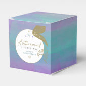 SIREN Paars Gold Mermaid Ocean Zee Baby shower Bedankdoosjes (Voorkant Zijde)