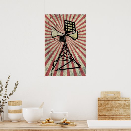 Siren-radiotoren Poster (Keuken)