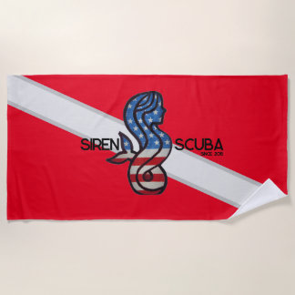 SIREN SCUBA - Patriot/Dive Flag, Beach Towel Strandlaken