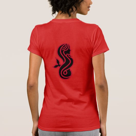 SIREN SCUBA - Rood - Dames uitgerust met T T-shirt (Achterkant)