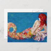 Siren Sister - mermaid collage art Briefkaart (Voorkant / Achterkant)