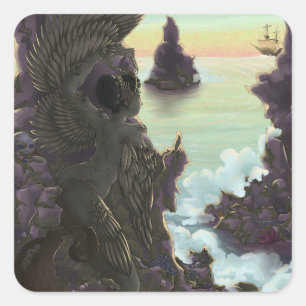 Siren Stones Vierkante Sticker
