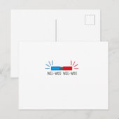 Siren van de politie of van Ambulance Briefkaart (Voorkant / Achterkant)