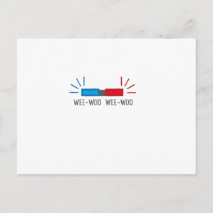 Siren van de politie of van Ambulance Briefkaart