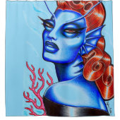 Siren van het Zee Douchegordijn (Voorkant)