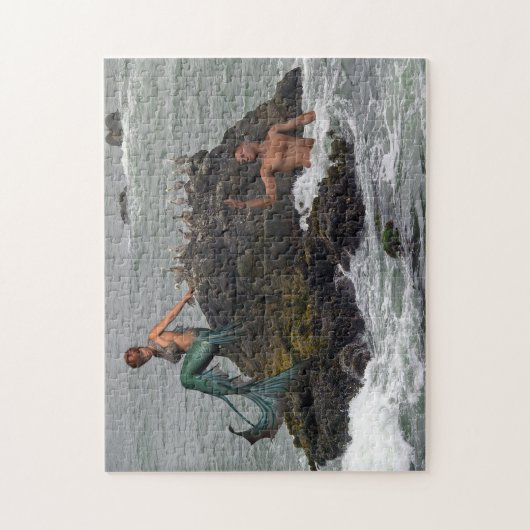 Siren, zeemeermin legpuzzel (Verticaal)