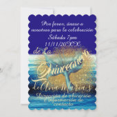 Sirena Cola Splash Sparkle Quinceañera Celebración Kaart (Voorkant)