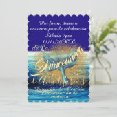 Sirena Cola Splash Sparkle Quinceañera Celebración Kaart (Staand voorkant)