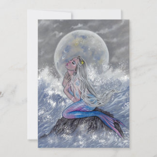 Sirena mermaid moon notecard bedankkaart