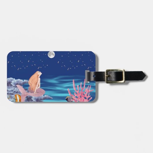 Sirena Mirando La Luna Bagagelabel (Voorkant horizontaal)