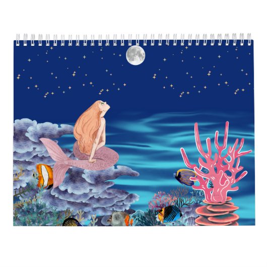 Sirena Mirando La Luna Kalender (Achterkant)