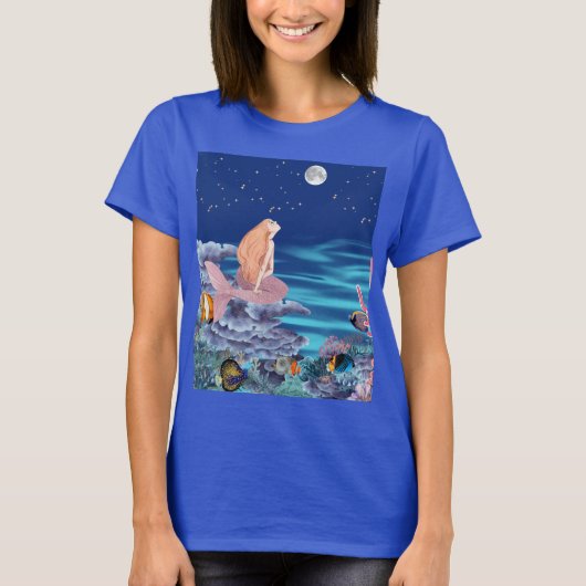 Sirena Mirando La Luna T-shirt (Voorkant)