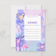 SIRENA VERJAARDAGSFEEST UITNODIGING 