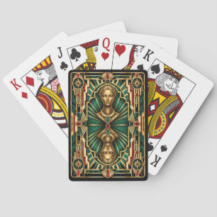 Sirene, Art Deco Mythisch Pokerkaarten