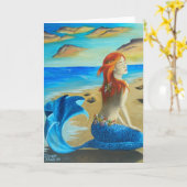 Sirene - Leeg Wenskaart Kaart (Gele Bloem)
