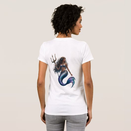 Sirene met speer t-shirt (Achterkant volledig)