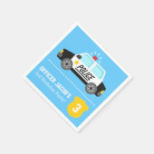 Sirene Police Car Kids Birthday Servet (Hoek)