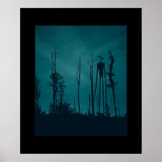 Sirenhead Siren Head Horror Creepypasta Poster (Voorkant)