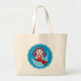 Sirenita de Linda. Sirena, sirena Grote Tote Bag