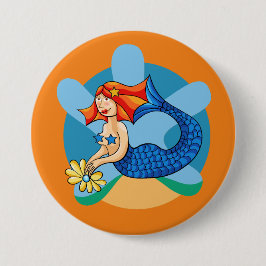 Sirenita de Linda. Sirena, sirena Ronde Button 7,6 Cm
