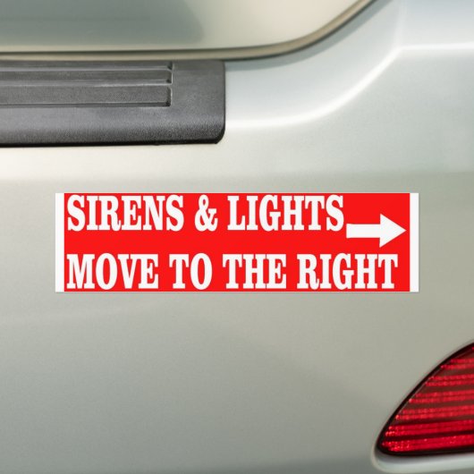 SIRENS EN LIGHTS BUMPERSTICKER (Op auto)
