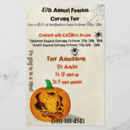 Sirens Haunted Halloween Pumpkin Carving EVENT Flyer