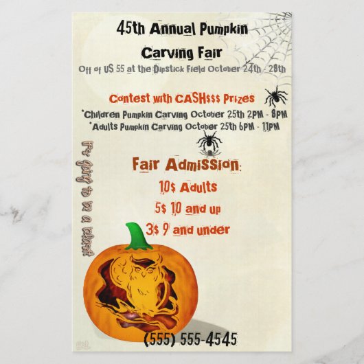Sirens Haunted Halloween Pumpkin Carving EVENT Flyer (Voorkant)