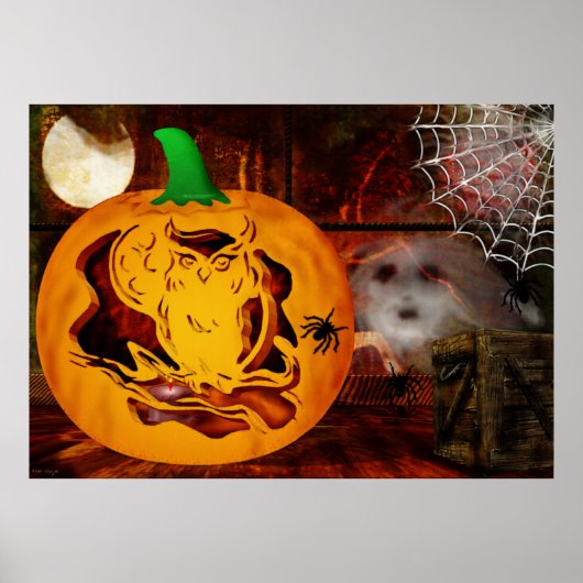Sirens Haunted Halloween Pumpkin Carving Poster (Voorkant)