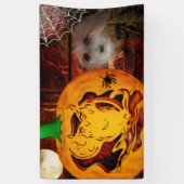Sirens Haunted Halloween Pumpkin Carving Spandoek (Verticaal)