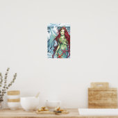 Sirens houdt van Mermaids Kiss Poster (Keuken)