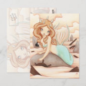 Siren's Rock - Mermaid fairy card Briefkaart (Voorkant / Achterkant)