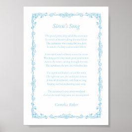 Siren's Song Poem Print