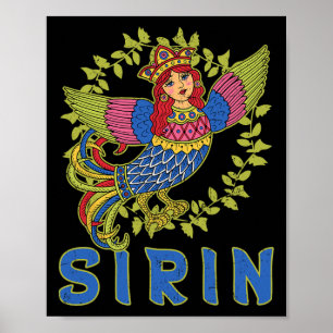 Sirin Mythologische Slavische Noorse Paganisme Oud Poster