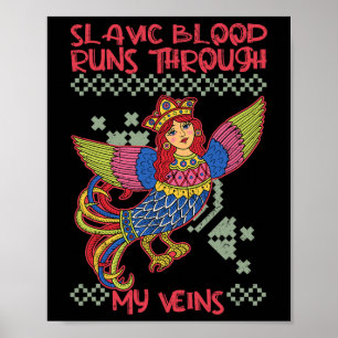 Sirin Mythologische Slavische Noorse Paganisme Oud Poster