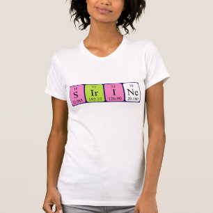 Sirine-shirt met periodieke tabelnamen t-shirt