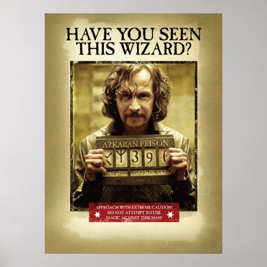 Sirius Black Gezocht Poster (Voorkant)