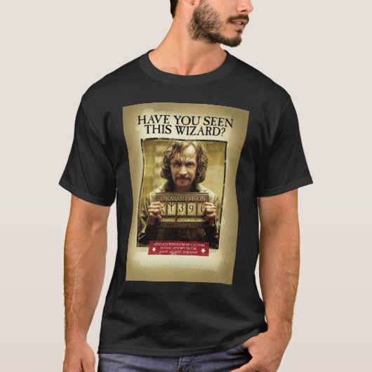 Sirius Black Gezocht Poster T-shirt (Voorkant)