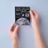 Sirius Star & Earth, Planetarium Event Adverteren Flyer (Hand)