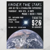Sirius Star & Earth, Planetarium Event Adverteren Flyer (Voorkant)