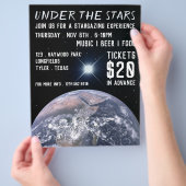 Sirius Star & Earth, Planetarium Event Adverteren Flyer (Hand)