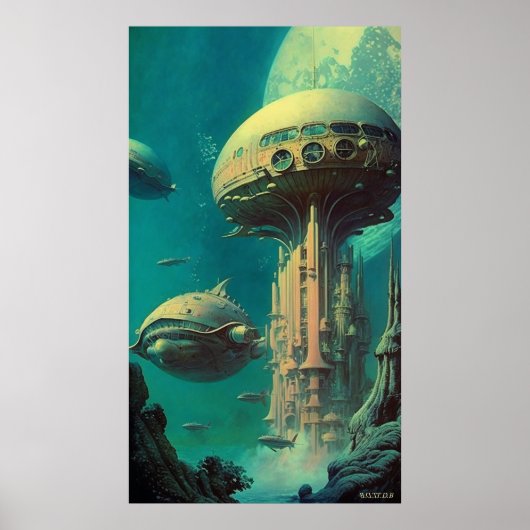 Sirius-station - (42 x 24 inch extra lang) (met lo poster (Voorkant)