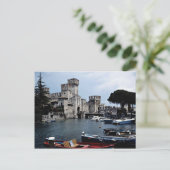 Sirmione Castle, zuidzijde, Lake Garda, Italië Briefkaart (Staand voorkant)