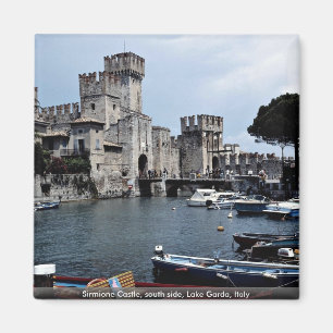 Sirmione Castle, zuidzijde, Lake Garda, Italië Magneet