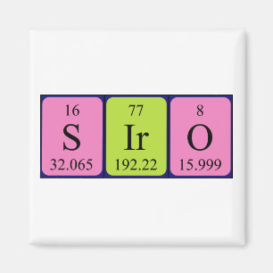 Siro periodieke tabelnaam magneet