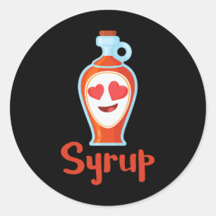 Siroop Voor Pannenkoeken Koppel Kostuum Halloween Ronde Sticker