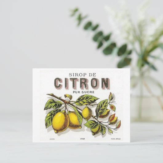 Sirop de Citron Ad Briefkaart (Staand voorkant)