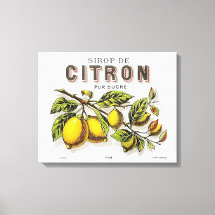 Sirop de Citron Advertentie Canvas Afdruk